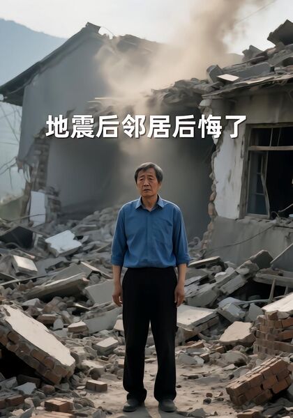 地震后邻居后悔了